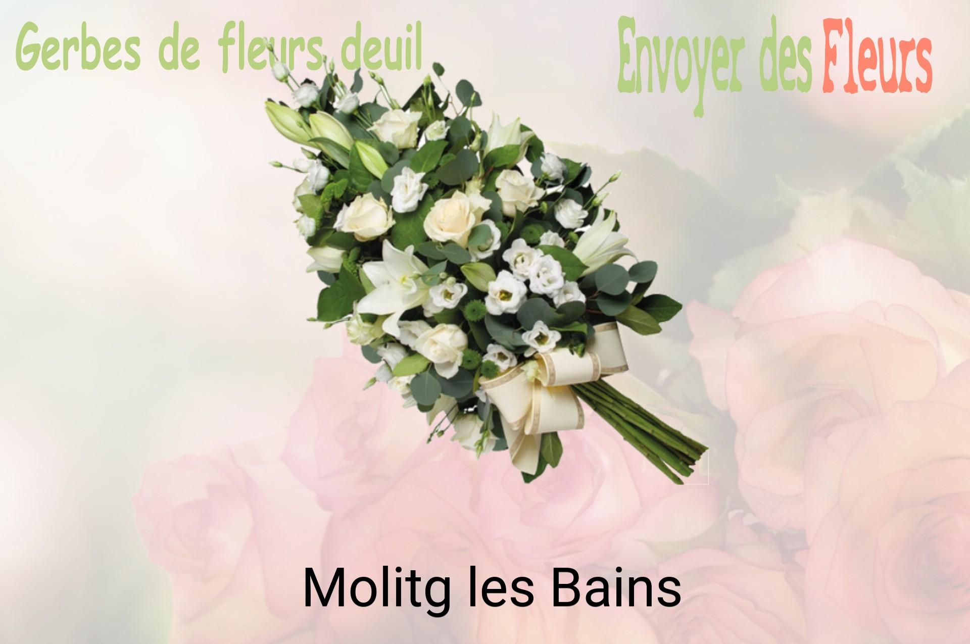 Gerbe de fleurs de deuil livrée à Molitg-les-Bains
